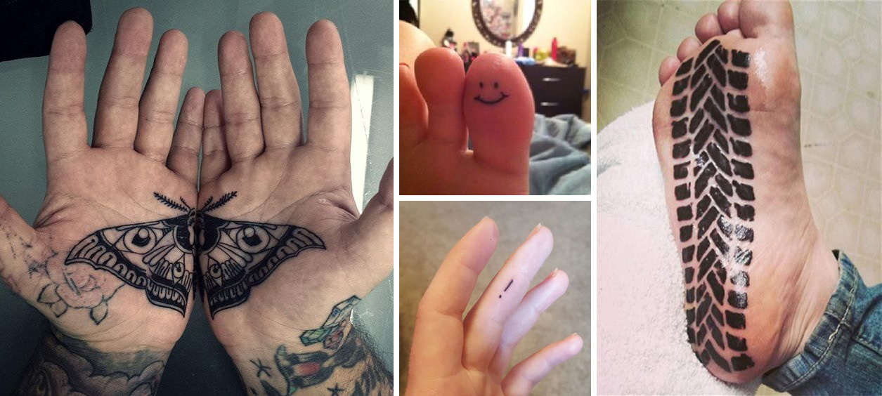 Tetovált tenyerek, talpak, ujjak...