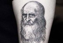 Leonardo da Vinci tattoo