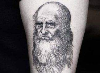 Leonardo da Vinci tattoo