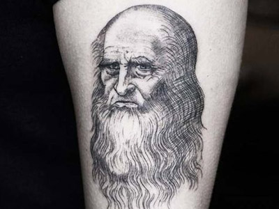 Leonardo da Vinci tattoo