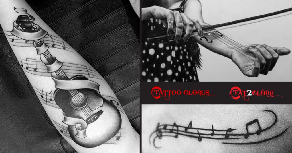 Zene - hangszer tetoválás